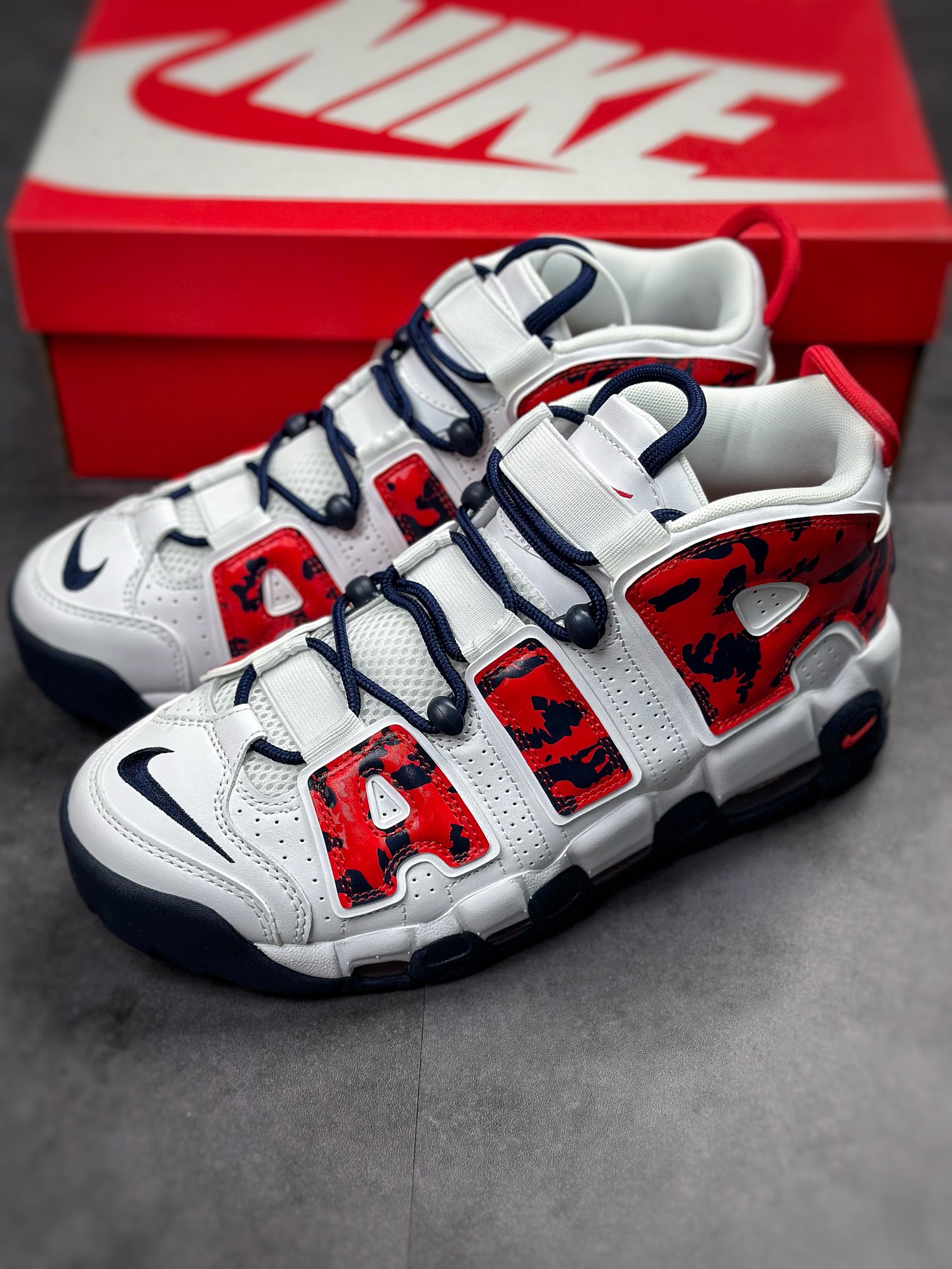 PP版 Air More Uptempo 白蓝红迷彩 CZ7877-100