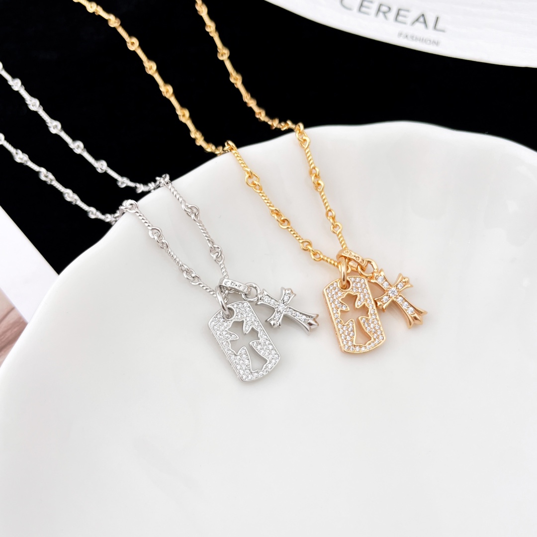 Chrome Hearts Jewelry Necklaces & Pendants Best Quality Designer
 Gold Platinum White Openwork 925 Silver Hemp Rope Summer Collection Chains