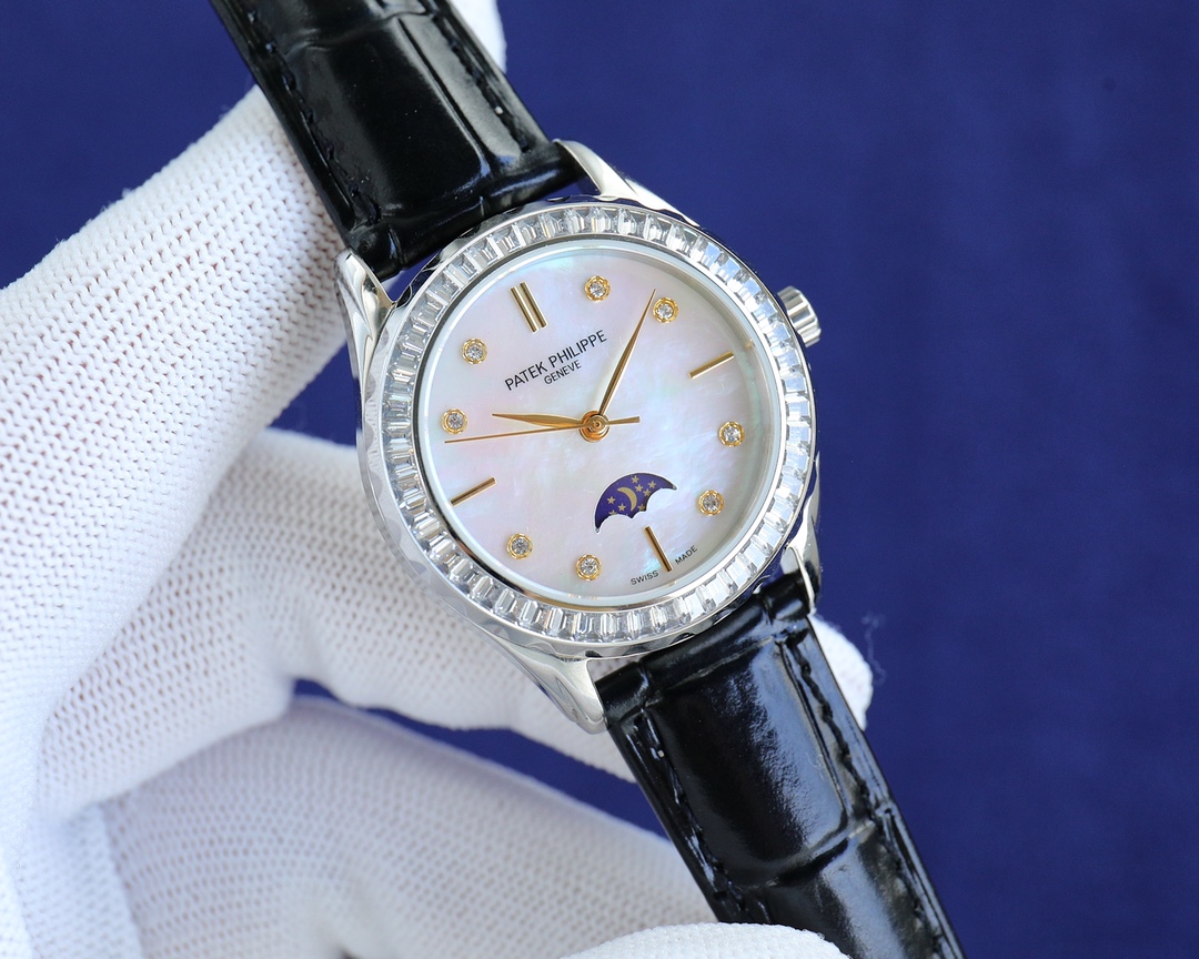 NO:726206,[Platinum, steel belt] [Rose] [Rose] The best women's model of the year [Rose] Patek Philippe is now on the market!  Let love witness love every second, and convey true love all the time. It is made of sapphire wear-resistant mirror, meticulously crafted from 316 steel engraved material, equipped with an original imported cal.2824 modified fully automatic mechanical movement, unique sun, moon and star function, deep waterproof, size 33×10mm!  The perfect gift for your significant other, wear it on your hand and feel sweet in your heart! Please look for the exclusive quality!  Factory quality!  Welcome to reprint!  ,,patek philippe19860909[白金,钢带加][玫瑰][玫瑰]年度最佳女款[玫瑰]百达翡丽火爆上市！让爱情见证分分秒秒的爱,时时刻刻传递真心.采用蓝宝石耐磨镜面,复刻材料316钢鑫精雕细琢,搭载原装进口cal.2824改造全自动机械机芯,独特日月星辰功能,深度防水,尺寸33×10mm！送另一半的不二之选,戴在手上,甜在心间!请认准独家品质！大厂品质！欢迎转载！,,patek philippe,Watch