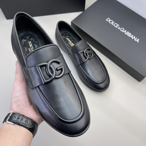 Dolce & Gabbana Men's Black Leather Loafers with DG Logo | Sizes 38-45 1 Dolce & Gabbana Men's Black Leather Loafers with DG Logo | Sizes 38-45