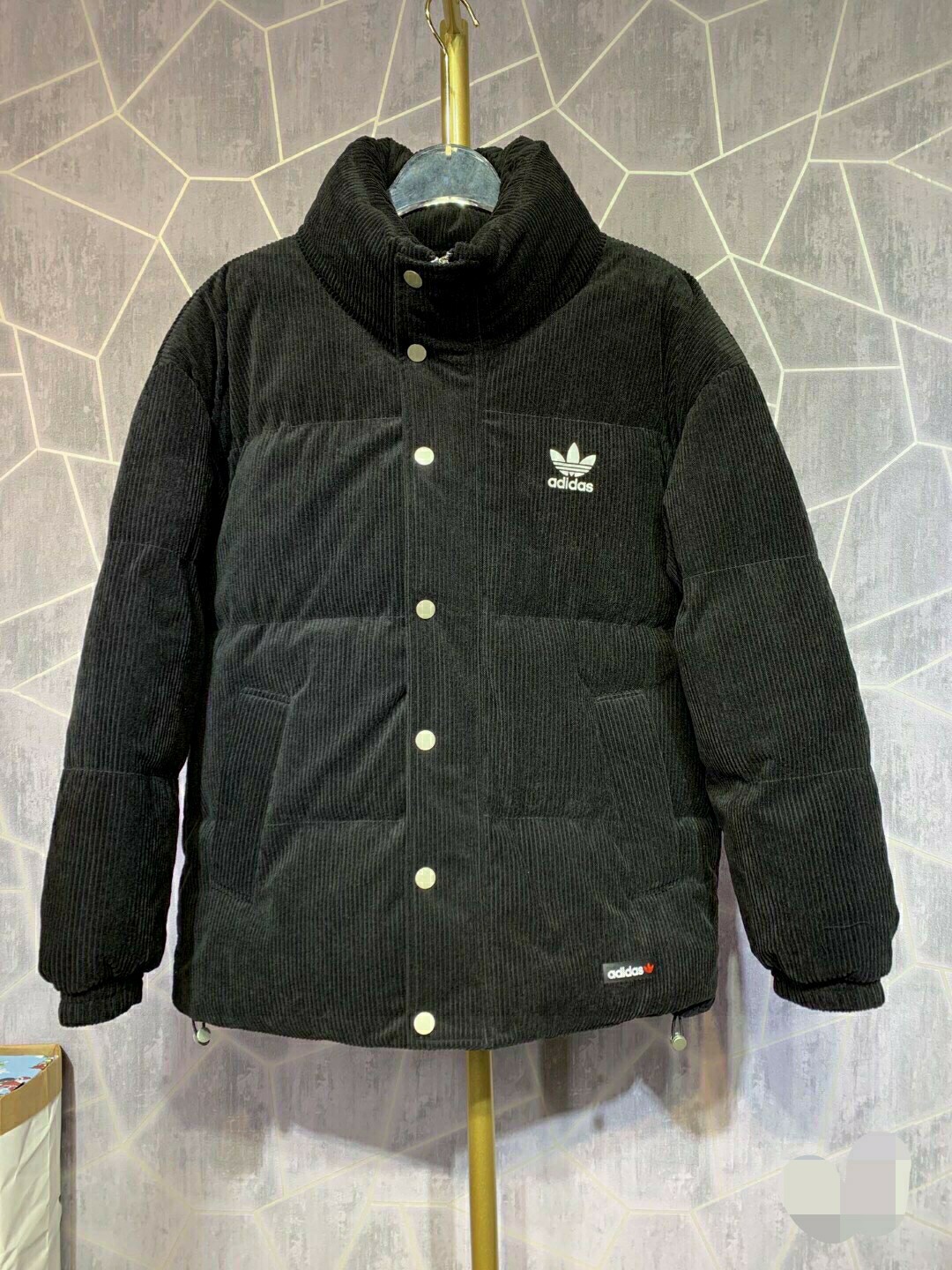 Adidas 阿迪达斯 宽松灯芯绒棉服