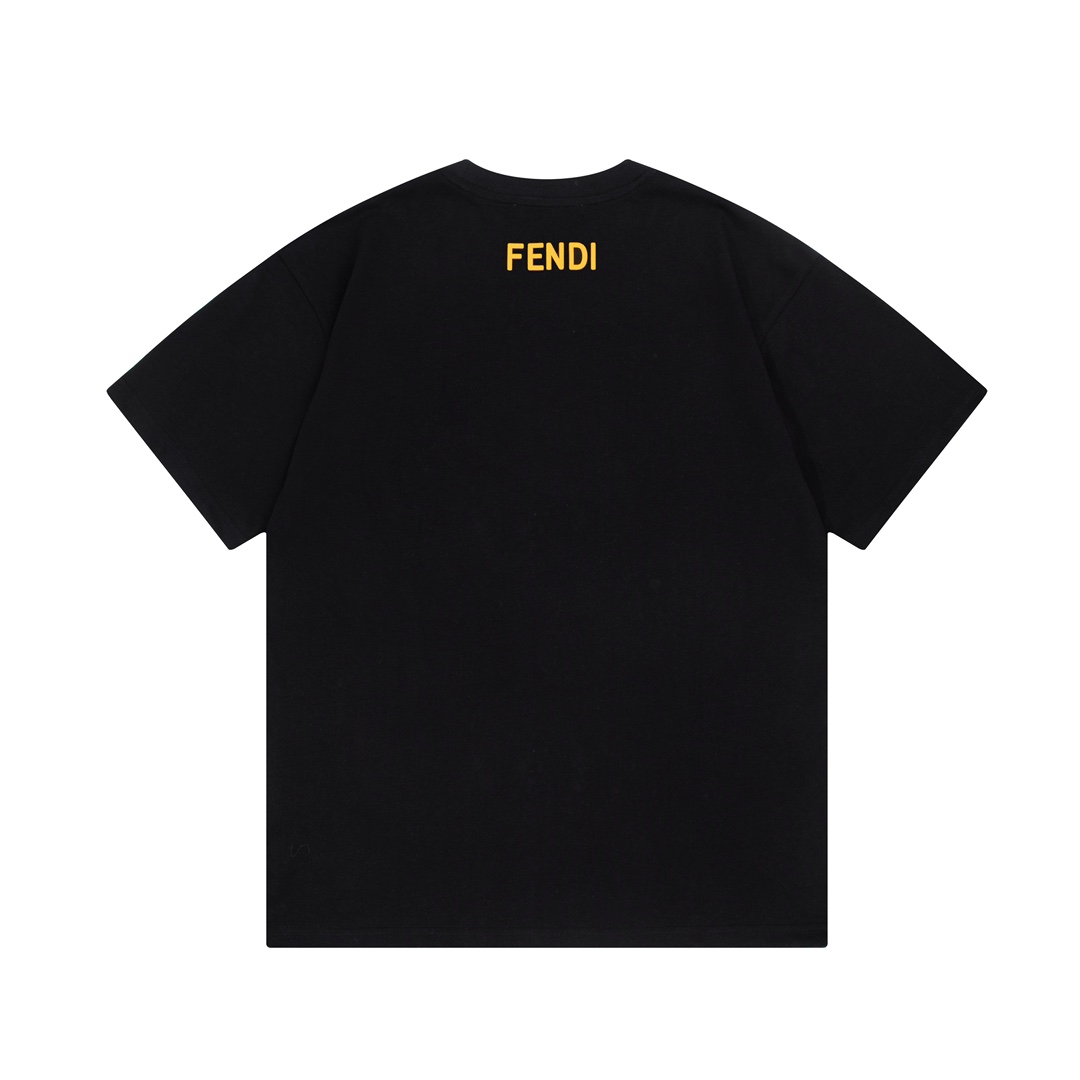 BJK New FD Classic Cotton T-Shirt with Eye Logo for Men and Women - 图片 3