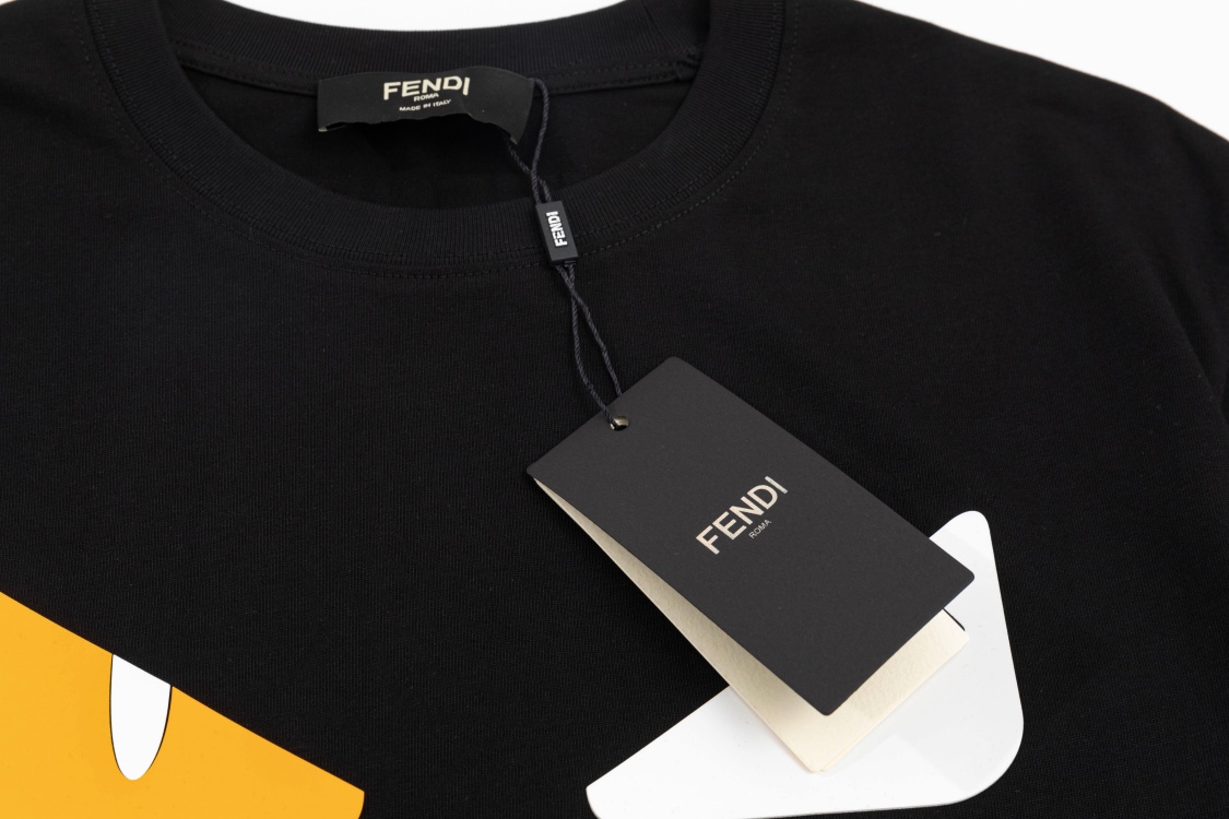 BJK New FD Classic Cotton T-Shirt with Eye Logo for Men and Women - 图片 5