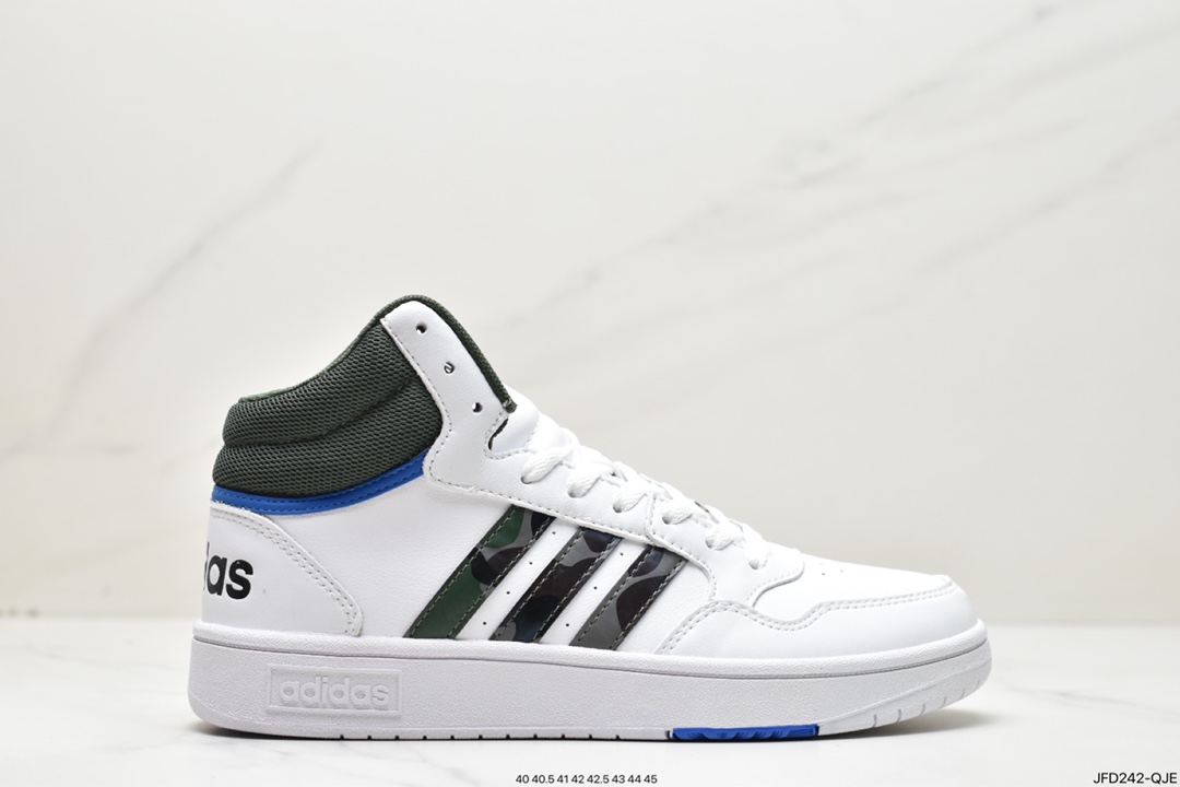 ”,clover adidas HOOPS 3.0MID Rome series low top sneakers GY5543”