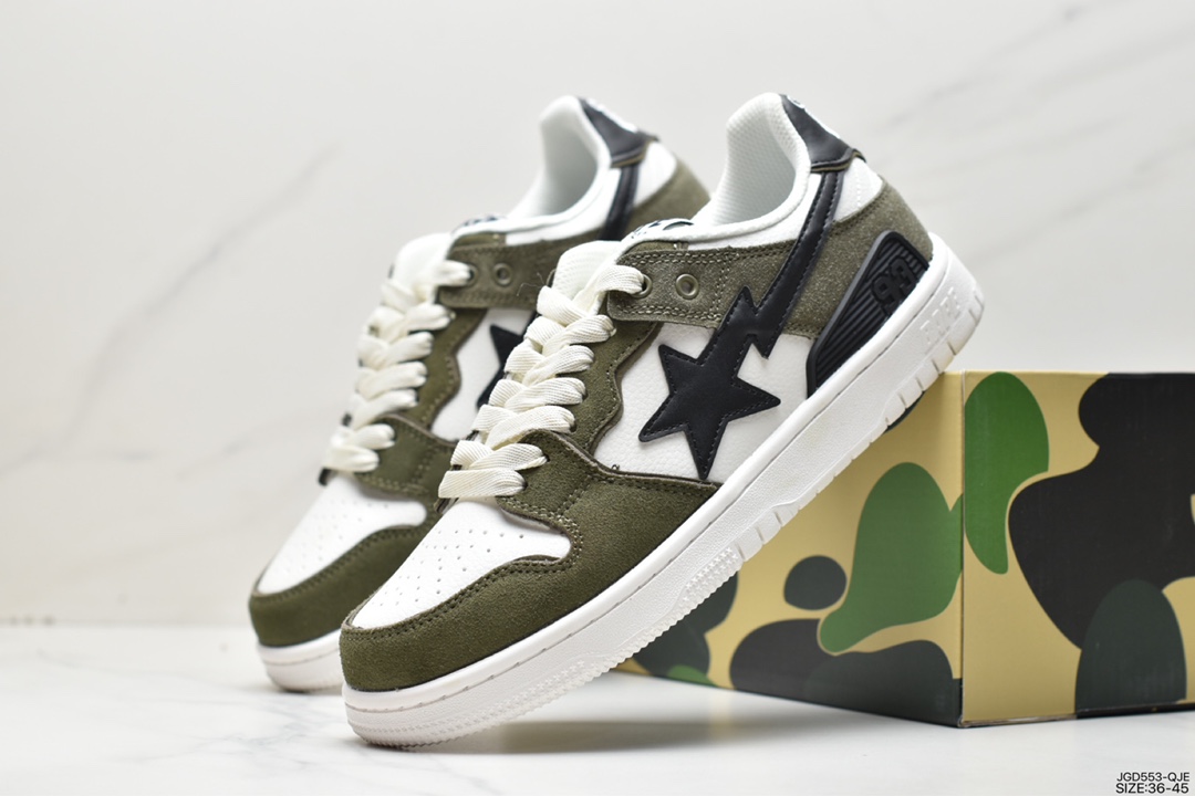 Harajuku trend brand A Bathing Ape BAPE Sk8 Sta Low SK8 series low-top casual sports skateboard shoes