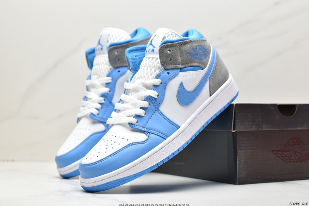 200 Air Jordan 1 Mid 灰白蓝 DX9276-100