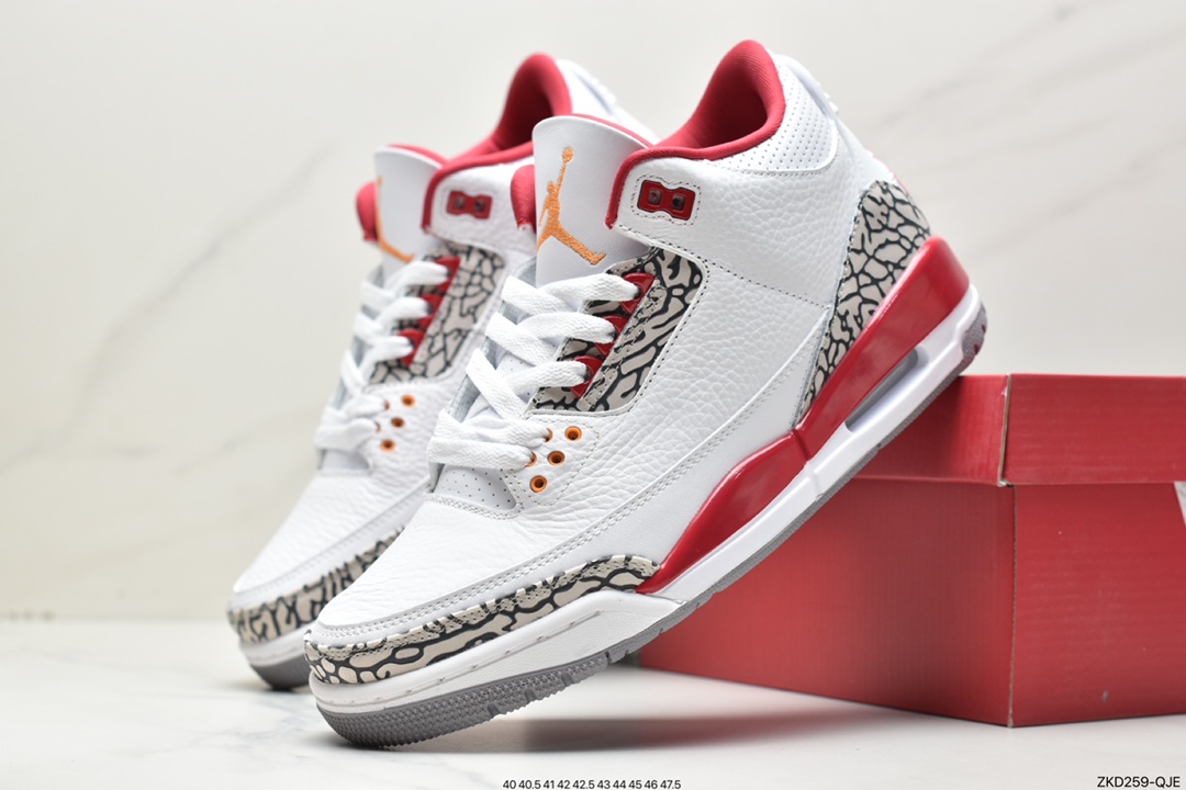 270 Air Jordan 3 Retro”Cardinal Red”篮球鞋“CT8532-169