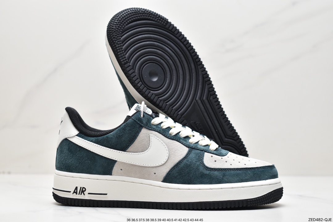 260 Nike Air Force 1 Low 灰蓝绿麂皮 NT9955-318