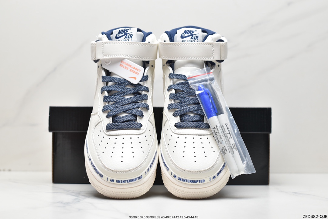 260 Nike Air Force 1 ’07 Mid 白蓝 NU8802-303