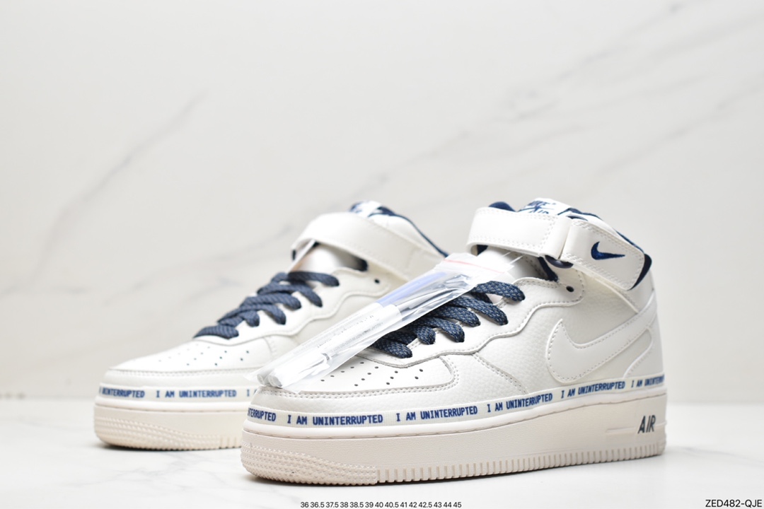 260 Nike Air Force 1 ’07 Mid 白蓝 NU8802-303