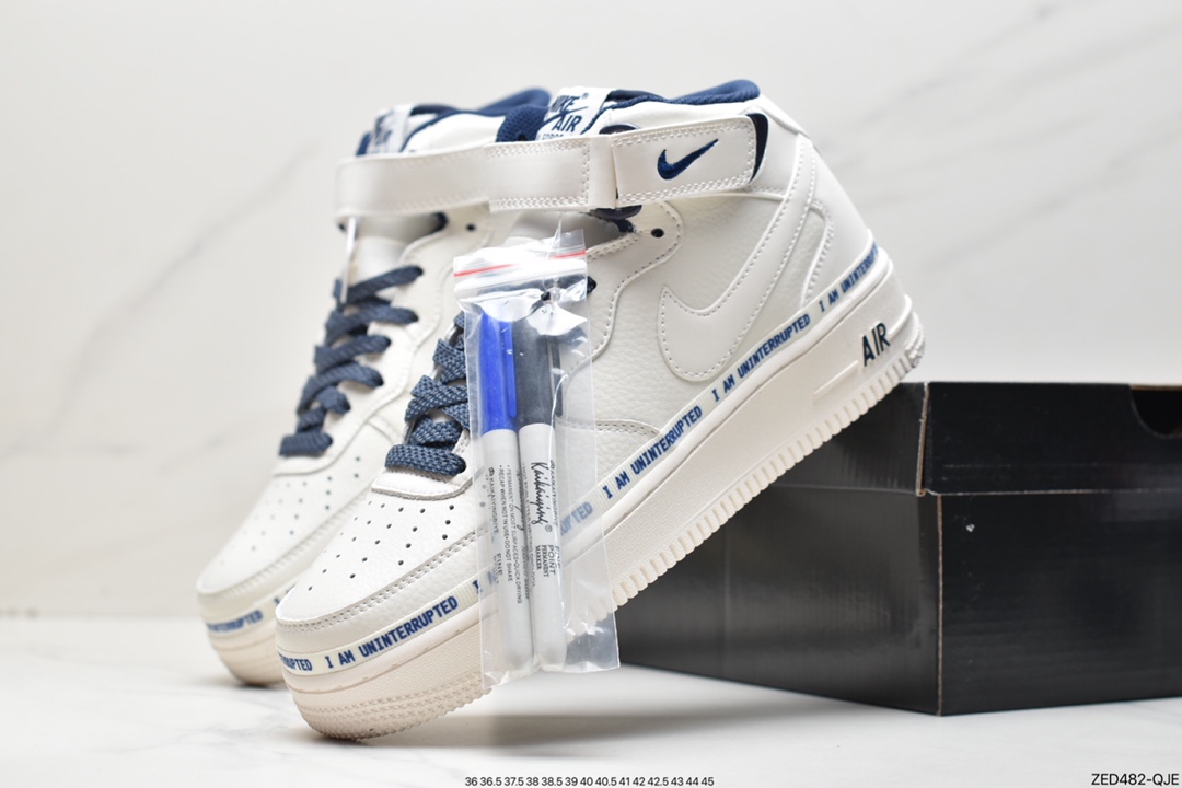 260 Nike Air Force 1 ’07 Mid 白蓝 NU8802-303