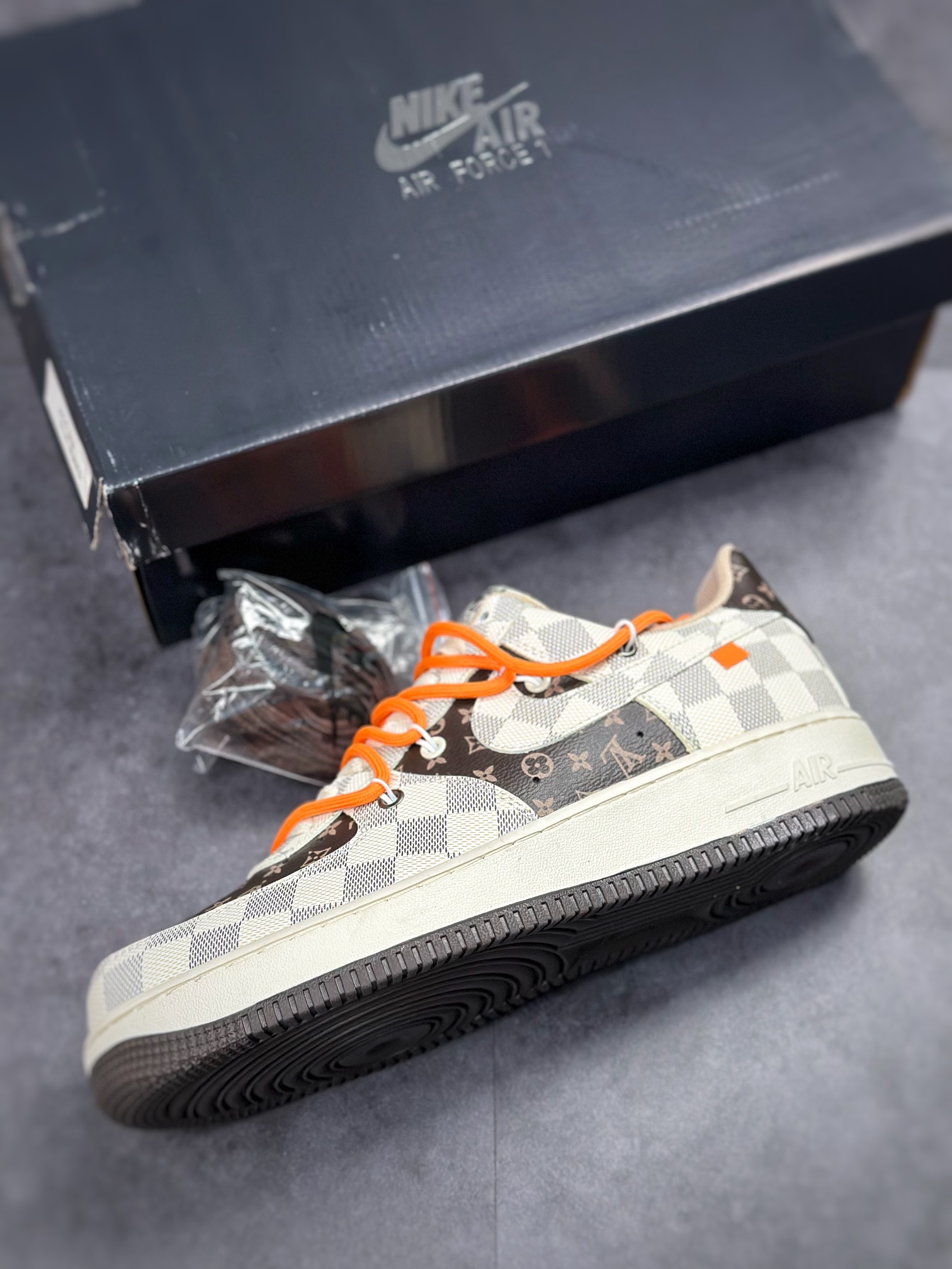 Nike Air Force 1 Low 07 LV白棕印花绑带 CV1724-112