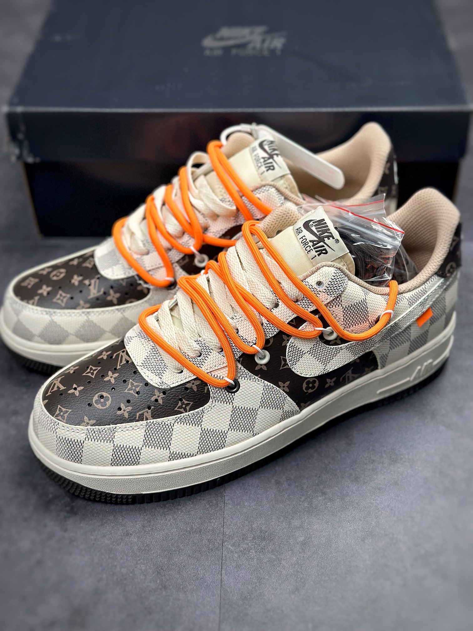 Nike Air Force 1 Low 07 LV白棕印花绑带 CV1724-112
