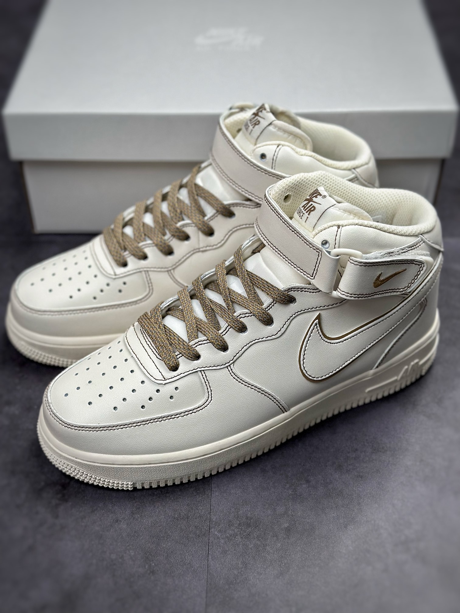 Nike Air Force 1’07 Mid 白棕缝线BY6899-692