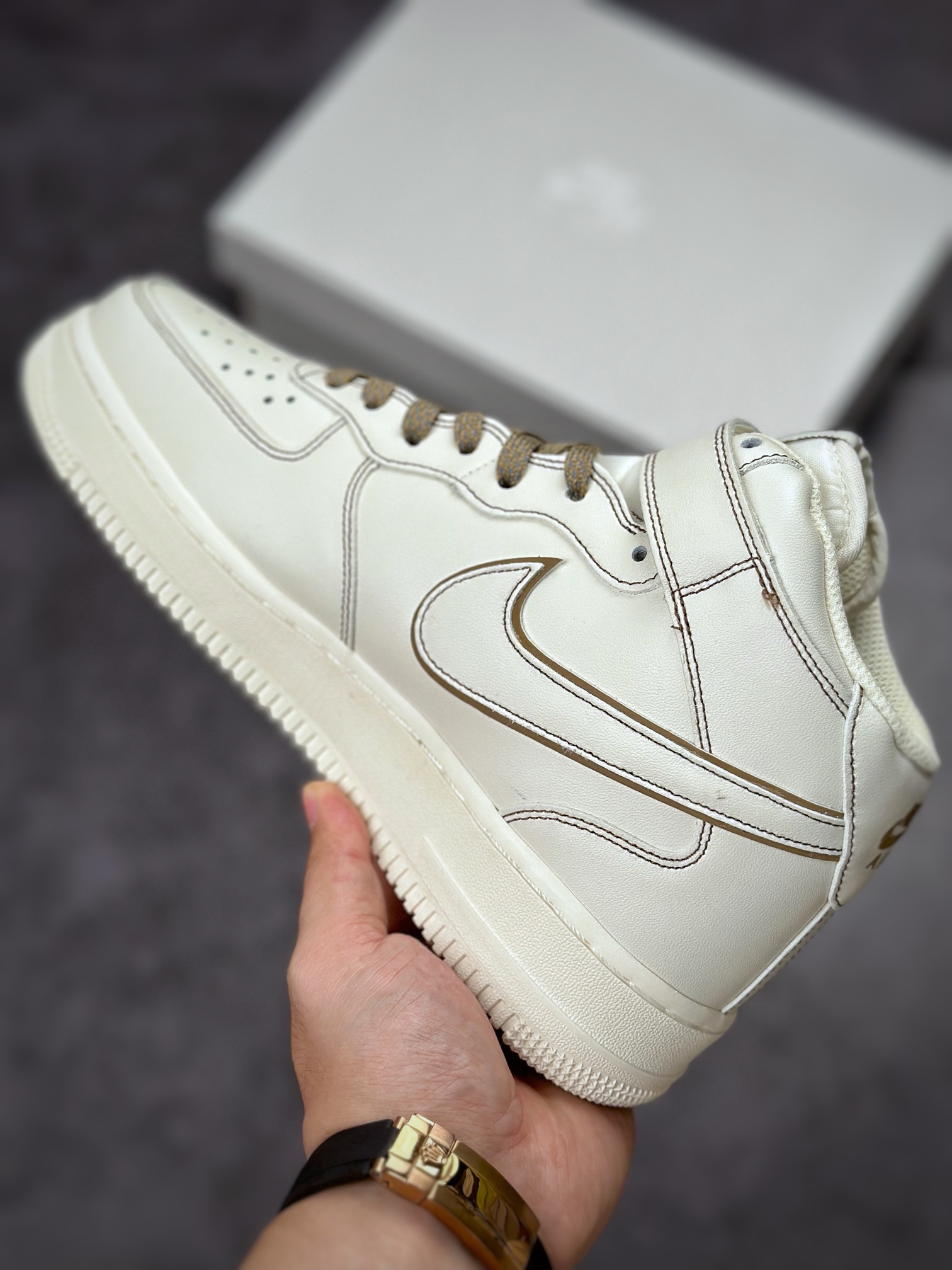 Nike Air Force 1’07 Mid 白棕缝线BY6899-692