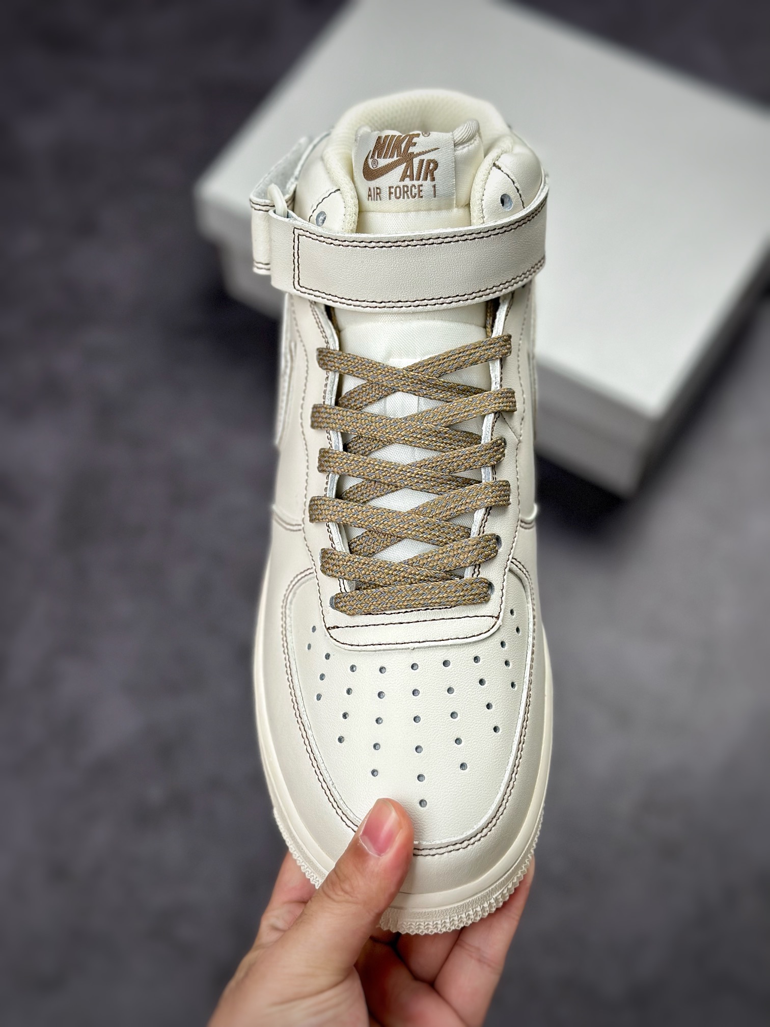 Nike Air Force 1’07 Mid 白棕缝线BY6899-692