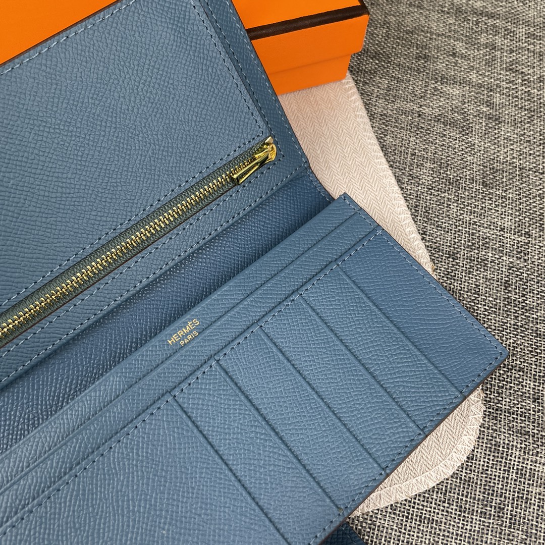 Hermes •原单P
Empson手掌纹
爱马仕女士新款纯色皮革内拉链口袋竖款钱包 
💋专柜对版复刻
