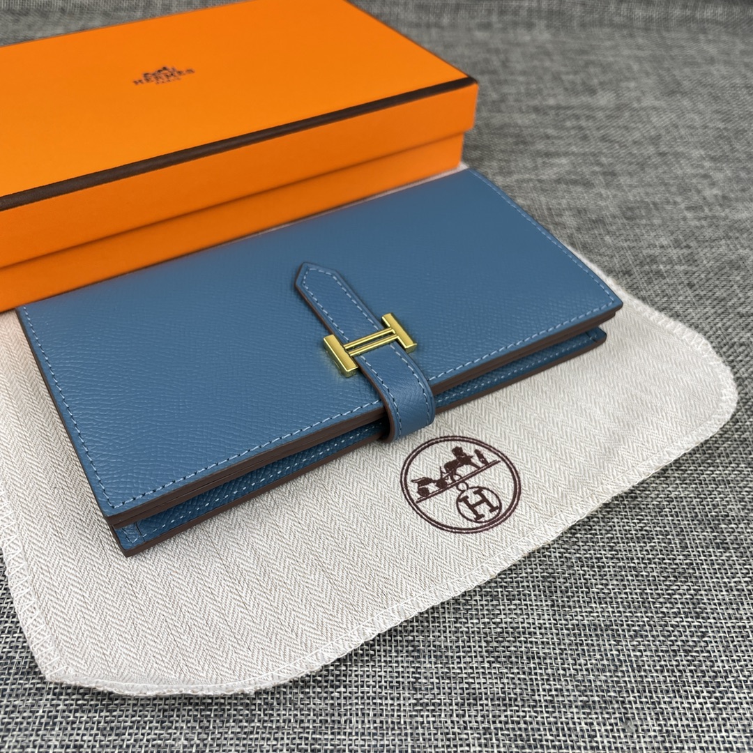 Hermes •原单P
Empson手掌纹
爱马仕女士新款纯色皮革内拉链口袋竖款钱包 
💋专柜对版复刻

