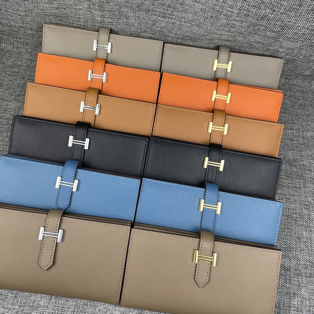 Hermes •原单P
Empson手掌纹
爱马仕女士新款纯色皮革内拉链口袋竖款钱包 
💋专柜对版复刻
