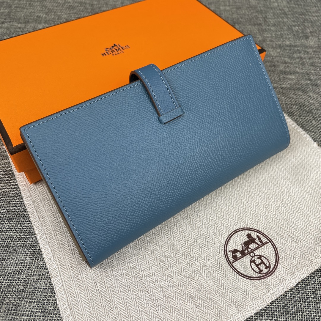 Hermes •原单P
Empson手掌纹
爱马仕女士新款纯色皮革内拉链口袋竖款钱包 
💋专柜对版复刻
