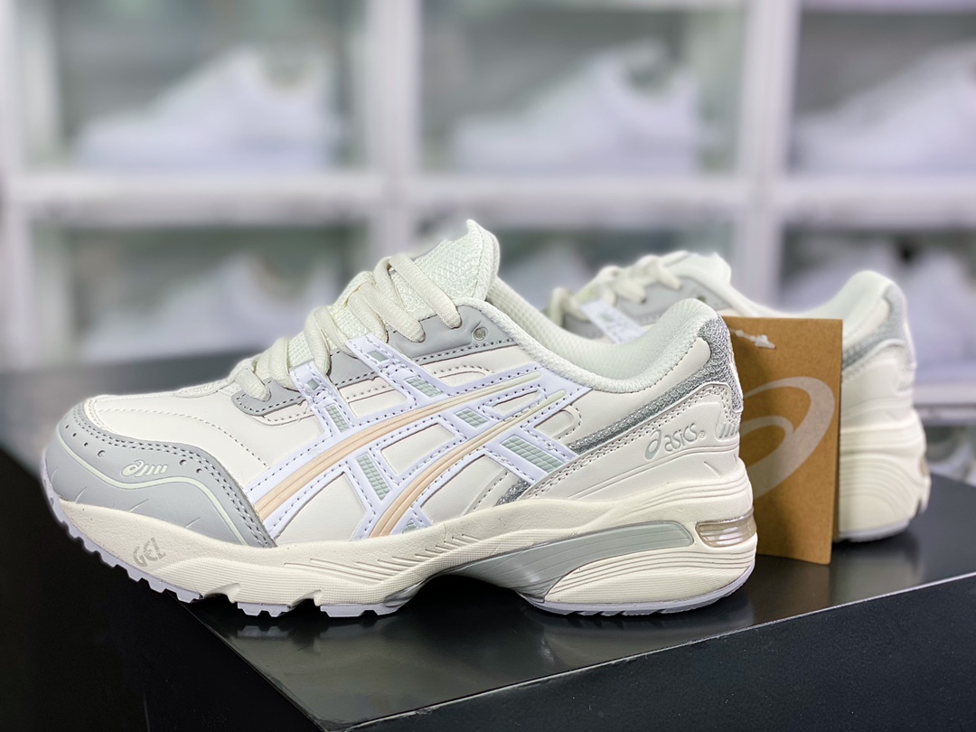 Tiger GEL-1090 series low top outdoor casual sports running shoes ”off-white light gray orange powder” 1203A243-022