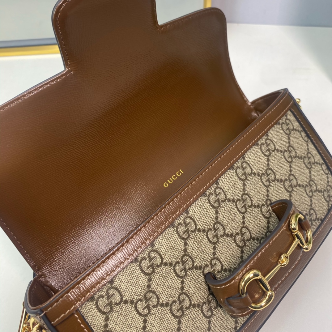 Gucci Horsebit 1955 Brown Mini Bag, Crossbody Shoulder Bag 735178 7 i1670946880 2932 5