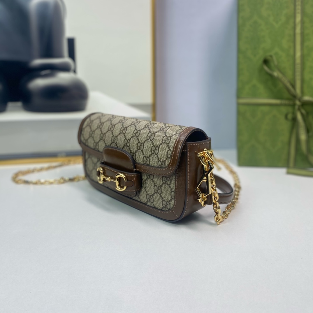 Gucci Horsebit 1955 Brown Mini Bag, Crossbody Shoulder Bag 735178 2 i1670946880 6634 0