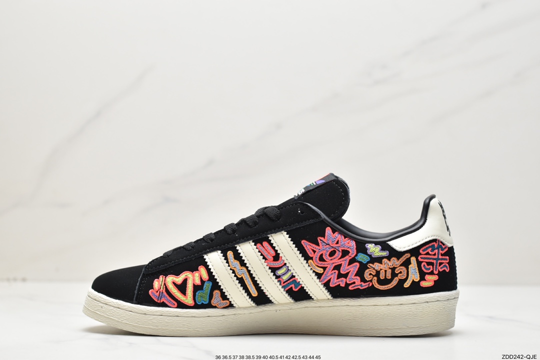 Atmos x Adidas Originals Campus 80s Academy Series Classic Retro Low Top All-Match Casual Sports Shoes GX6390