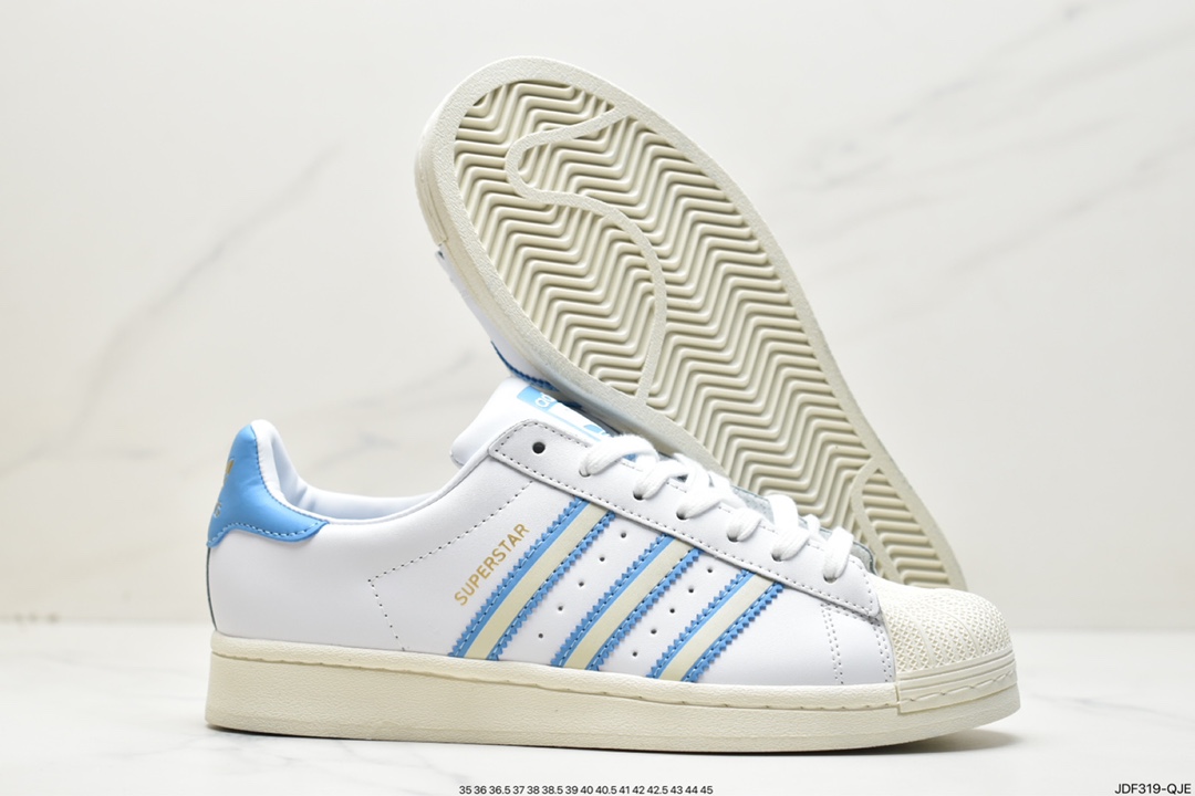 Originals Superstar ”Sail/Green/Lace” shell head series low top sneakers GV7185