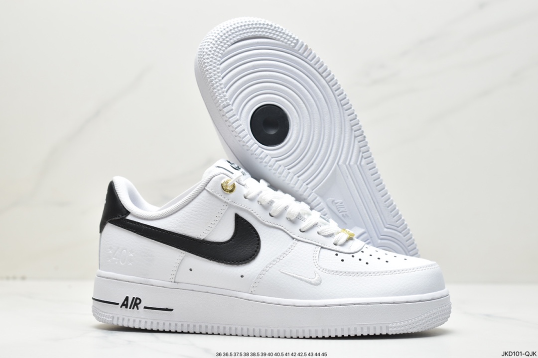 Nike Air Force 1 Low 40th Anniversary White Black Air Force One Low DQ7658-100