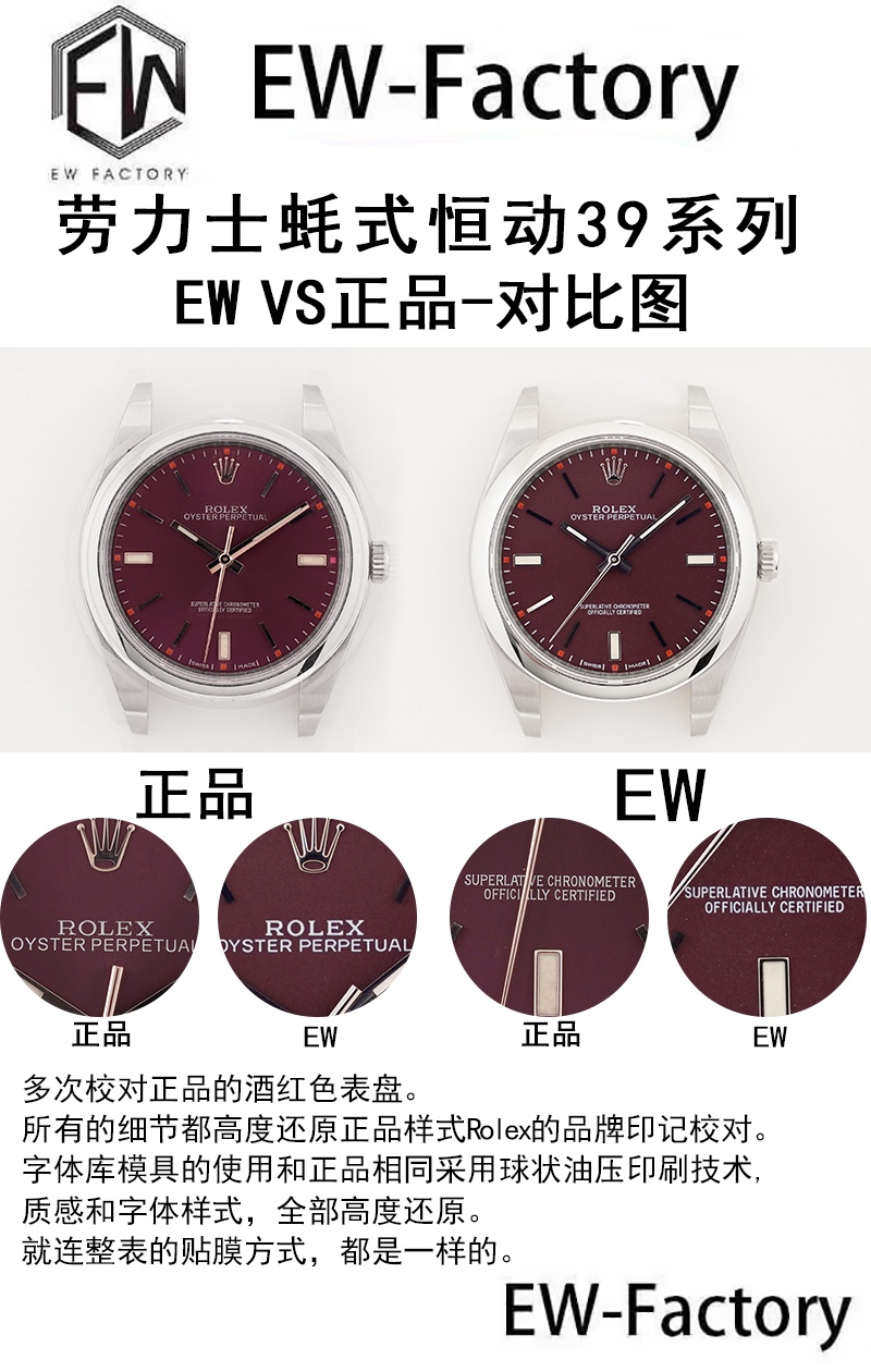 Serie EW Rolex Oyster Perpetual 39 ① Movimiento integrado 3132 personalizado, las funciones son consistentes con el ori…