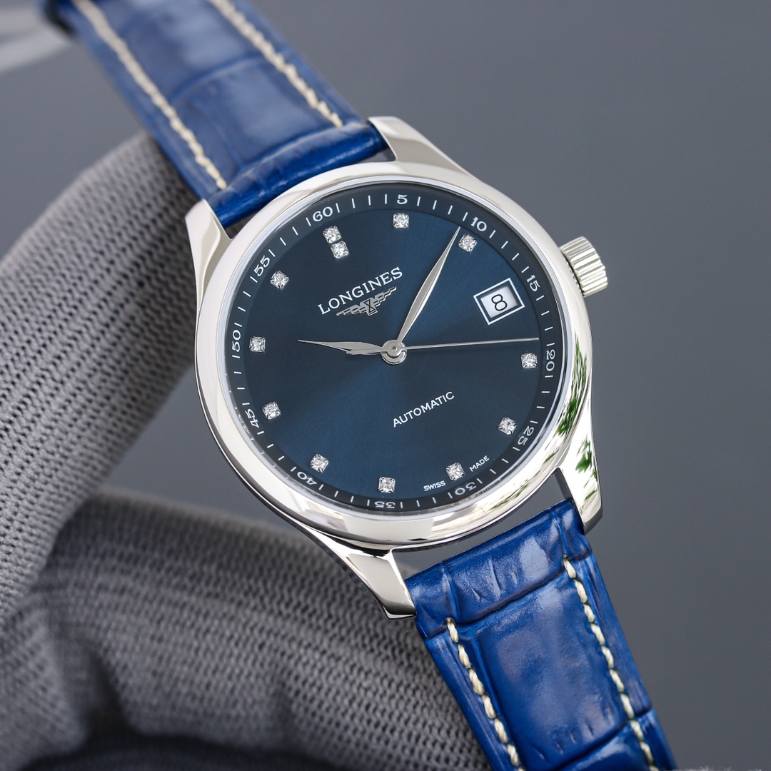 NO:641005,The new Longines Masters women’s series L2.357.4.87.0 is simple and elegant, showing calmness and magnanimity!  [Functions are synchronized with the original version], [Case] The watch size 349.2 is carefully developed, not sparing any detail, and meticulously restoring the unique elegance essence of the famous craftsman series case, allowing the wearer to feel close to the hand and comfortable during the wearing process. The willow-shaped blue steel quenching needle (burned steel blue roasted needle) version and craftsmanship are synchronized with the original  .The operation and debugging methods are consistent with the original version. The wheat grain texture on the dial is exactly the same as the original one, and the male and female cannot be distinguished by the naked eye. It is paired with an Italian calfskin strap, a three-fold safety clasp and a push-type opening device. [Movement] The Longines L movement is modified from the original imported 2824, 2892 precision grinding movement, and the travel time is accurate!  ,,longines,cowhide19860909新款浪琴名匠女款系列L2.357.4.87.0简约优雅尽显从容气度！【功能与原版同步】,【表壳】腕表尺寸349.2用心研发,不放过任何细节,一丝不苟的还原名匠系列表壳独特的优雅精髓,让佩戴者在佩戴过程中既贴手,且舒适.柳叶形蓝钢淬火表针（烧钢蓝烤针）版型和工艺均同步正品.操作和调试的方法吻合原版,表盘上的麦穗纹理同正品如出一格,肉眼无法辨雌雄.搭配意大利小牛皮表带搭配三折式安全表扣和按压式开启装置【机芯】采用原装进口2824,2892精磨机芯修改浪琴L机芯,走时精准！,,longines,cowhide,Watch