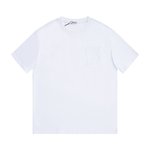 Loewe Clothing T-Shirt Black White Unisex Cotton Short Sleeve