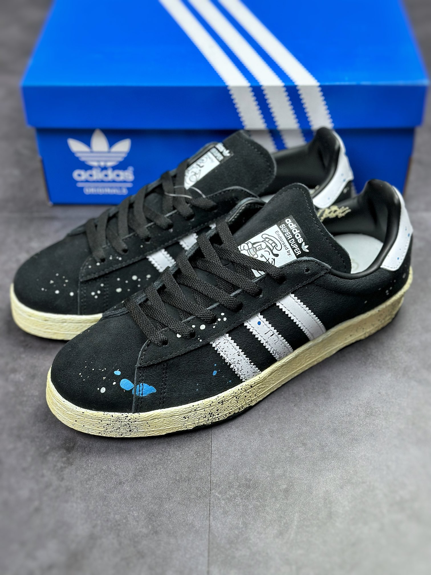 Overseas channel version original box original label Adidas Campus 80S clover campus casual sneakers GY7006