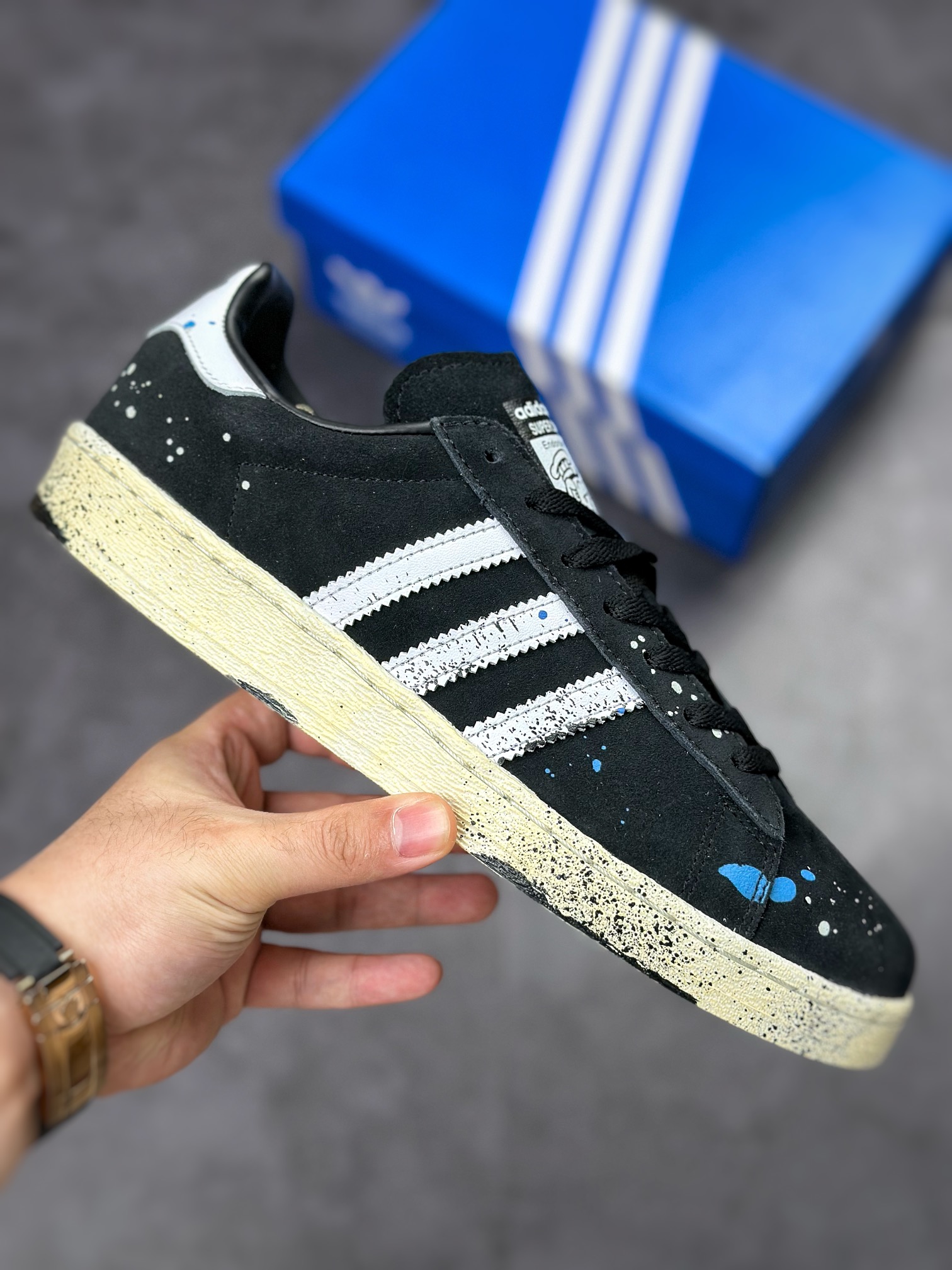 Overseas channel version original box original label Adidas Campus 80S clover campus casual sneakers GY7006