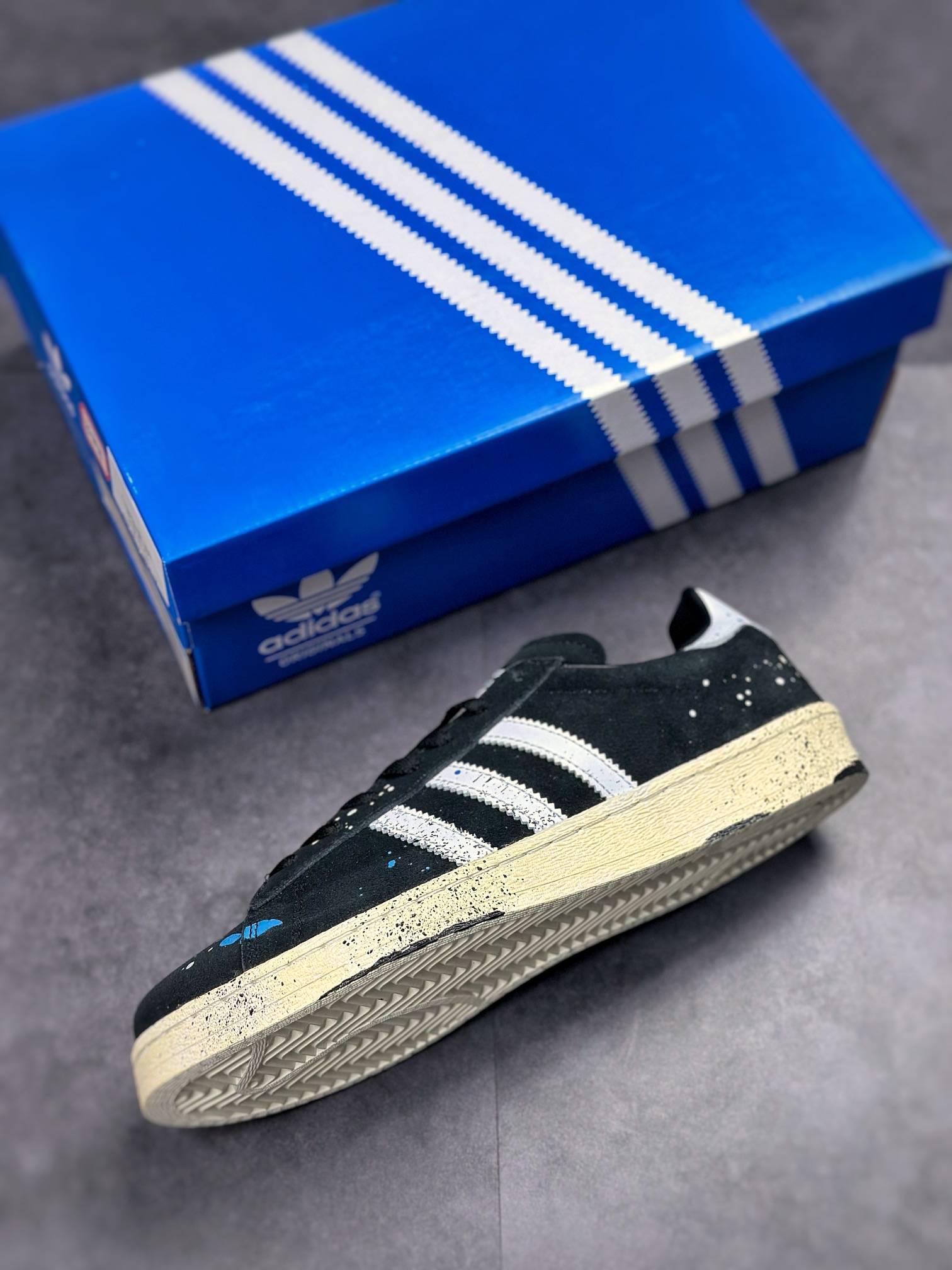 Overseas channel version original box original label Adidas Campus 80S clover campus casual sneakers GY7006