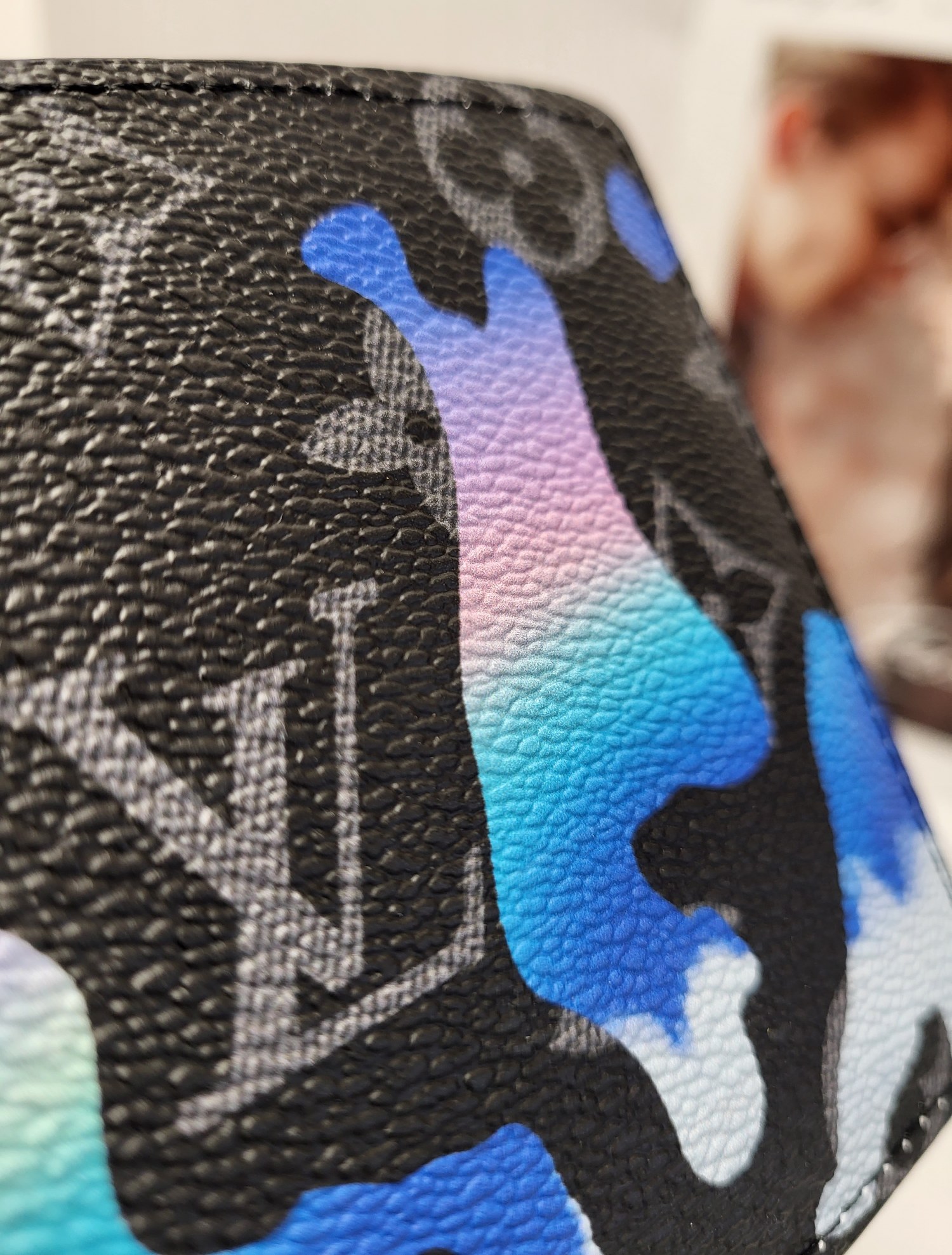 Leather bifold wallet in pocket