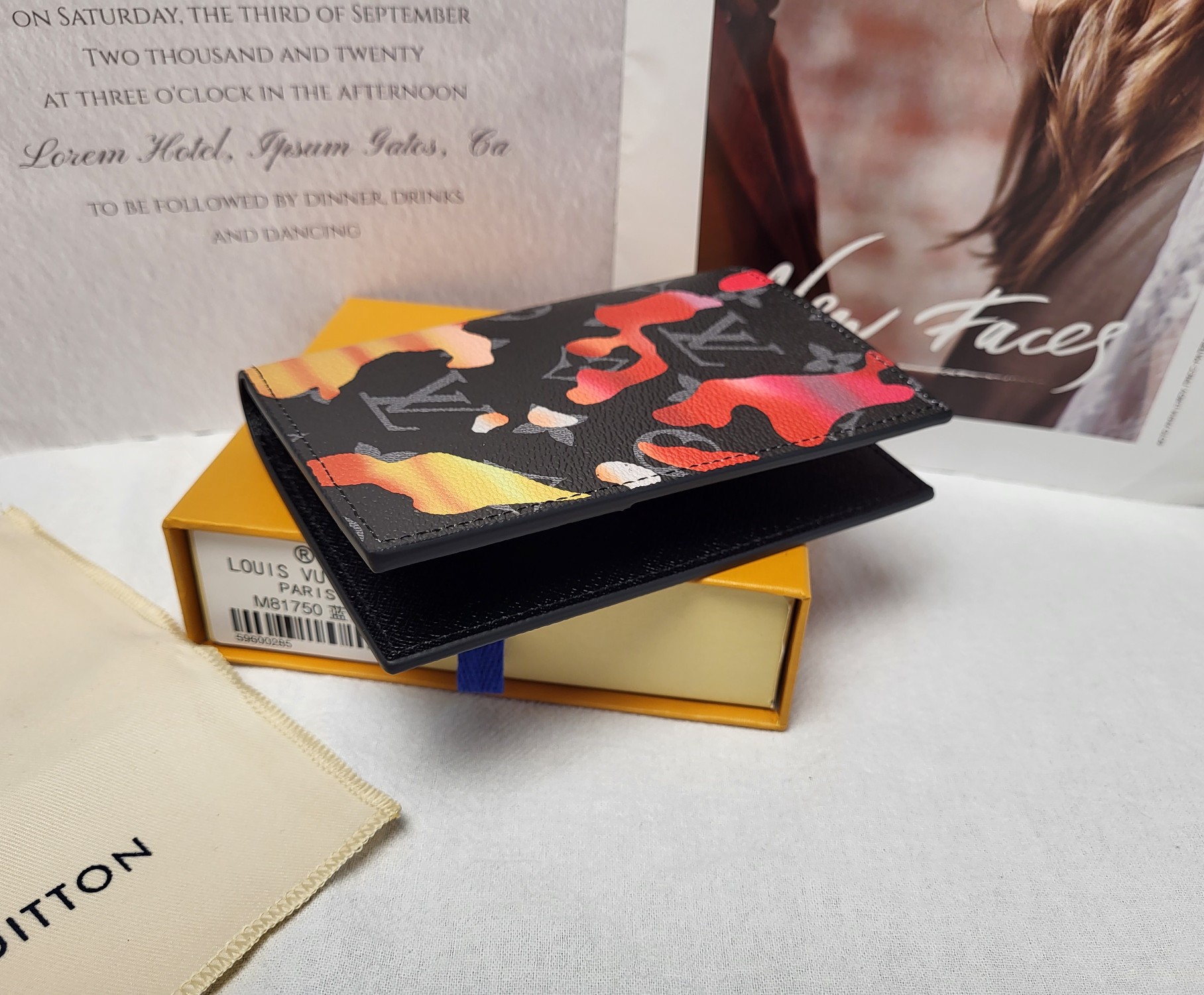 Close-up leather texture of passport cover