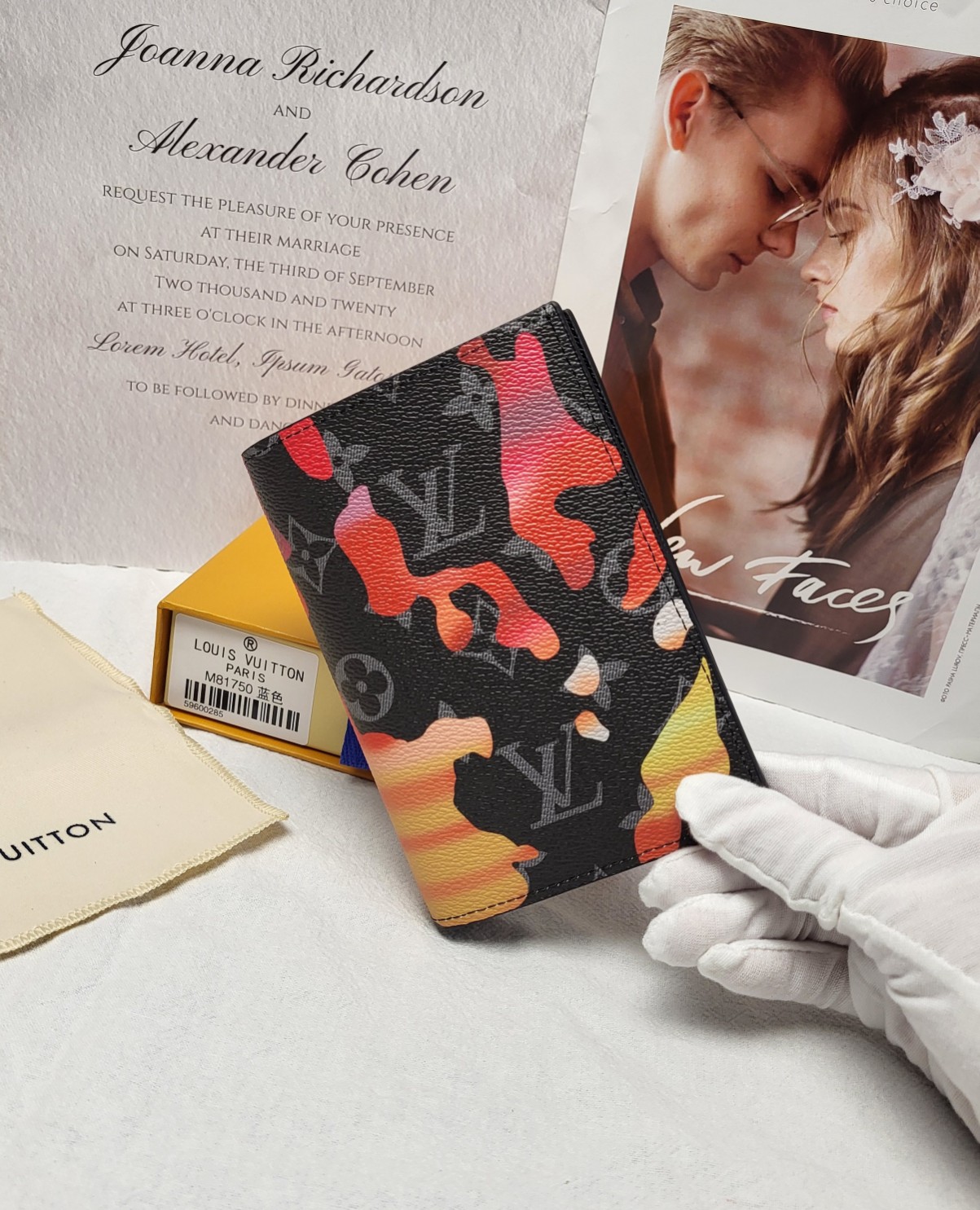 Passport in leather cover