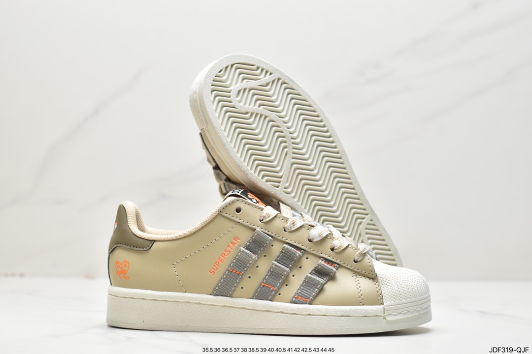 Adidas clover Originals Superstar ”Sail/Green/Lace” shell head series low help HQ6450