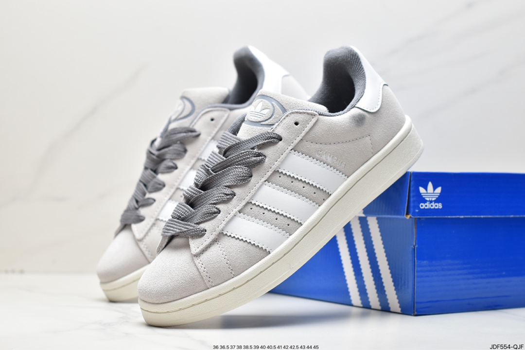 Adidas Originals Campus 00s College Series Skateboard Shoes ”Summer Light Gray” GY9472