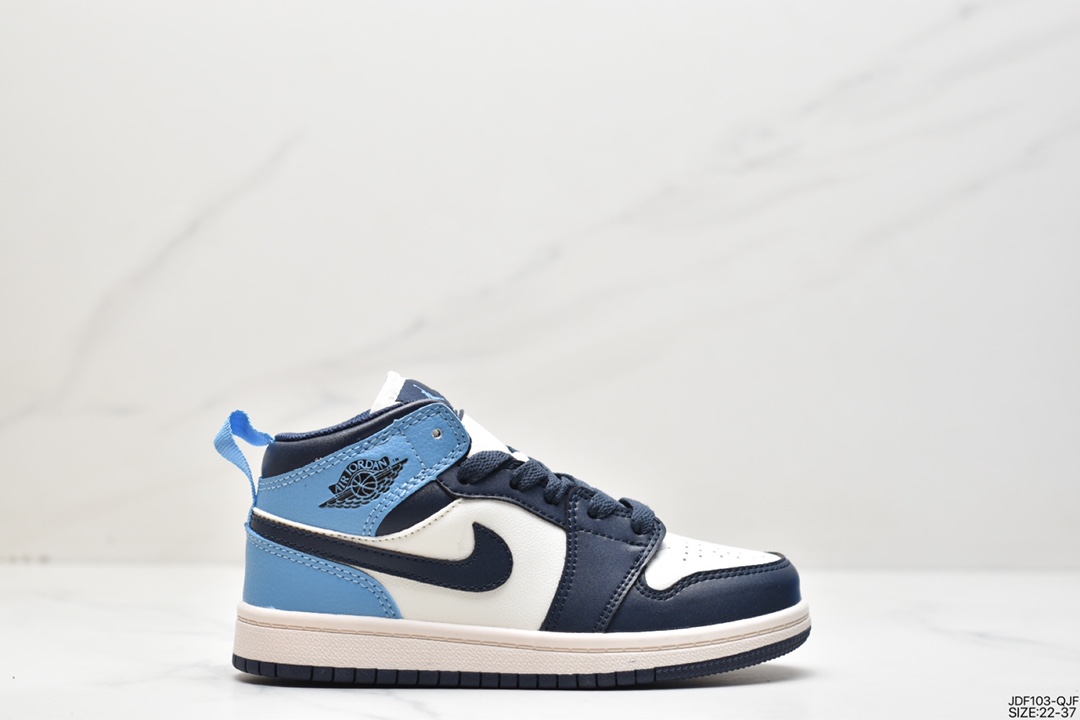 125 aj1童鞋系列 耐克Air Jordan Brand 1 Mid GS”Lucid Green” AJ1/乔1童鞋中帮篮球鞋