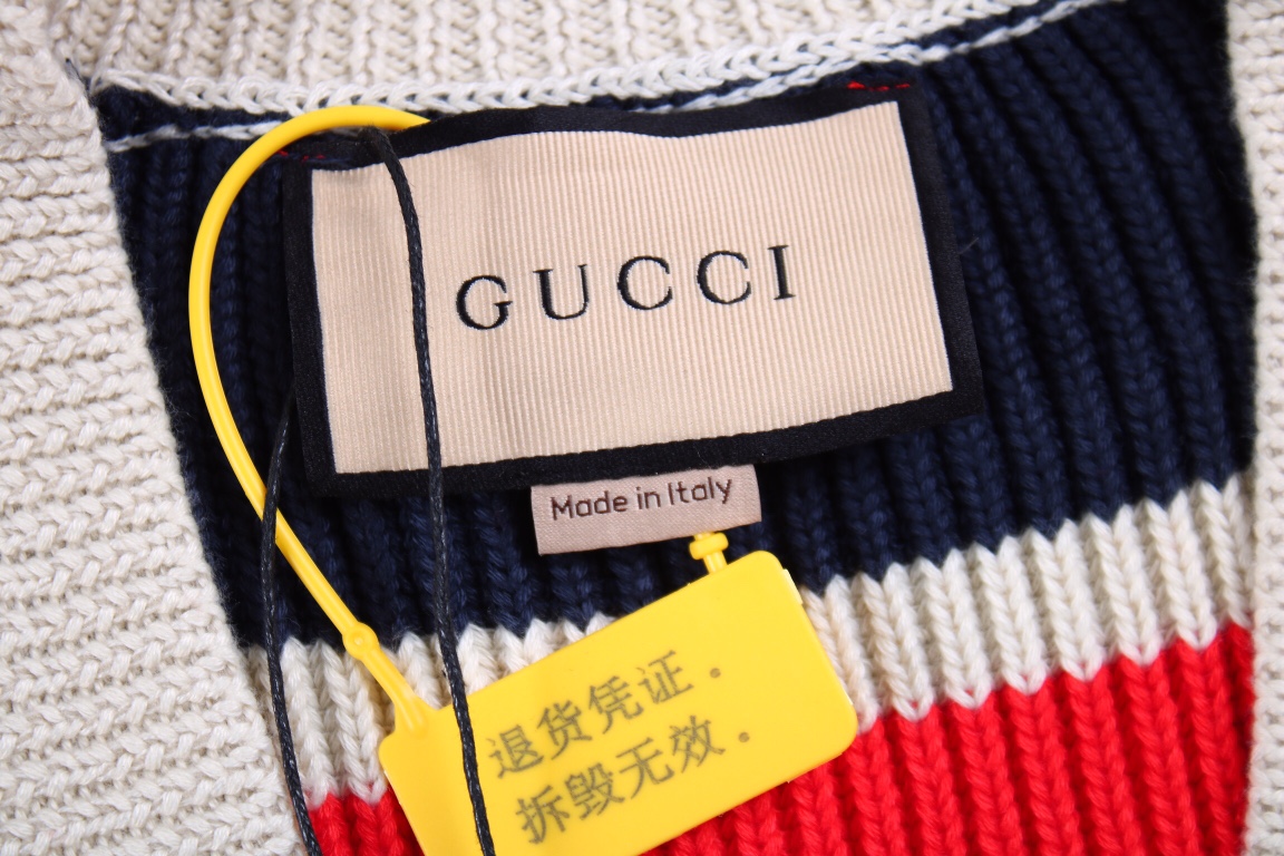 GUCCI 古驰 条纹羊毛开衫