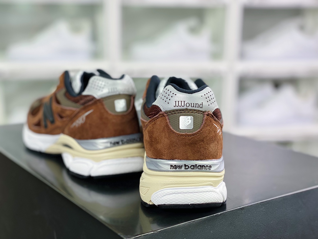 NB【New Balance】Made in USA M990V3 Third Generation Series Low Top ”Co-branded Dark Brown Black and White” M990JB3