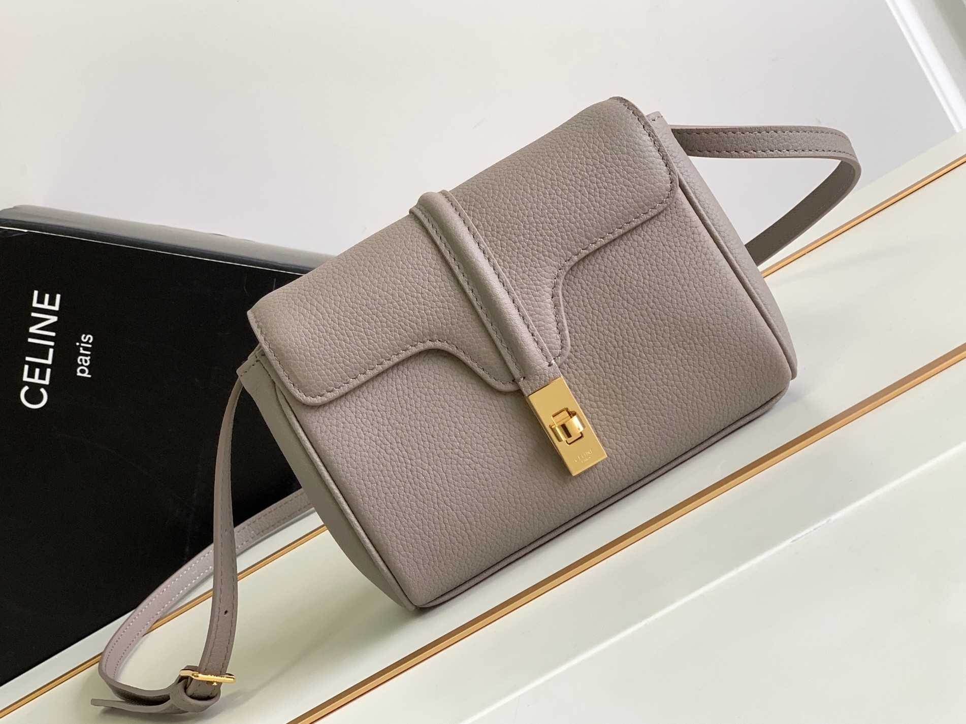 24s spring new products from the original factory|CELINE SOFT 16 mini smooth cow leather handbag