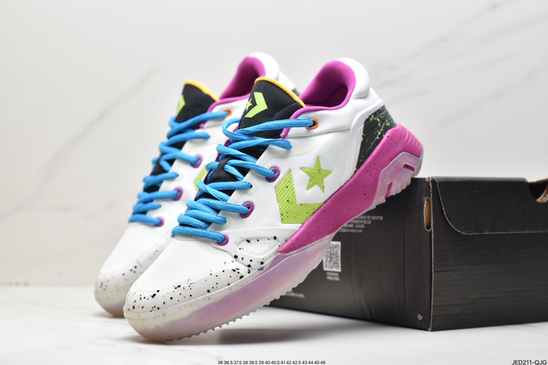 Converse 4G OX PE ”Multicolor Volt” 4G series low-cut basketball shoes 167297C