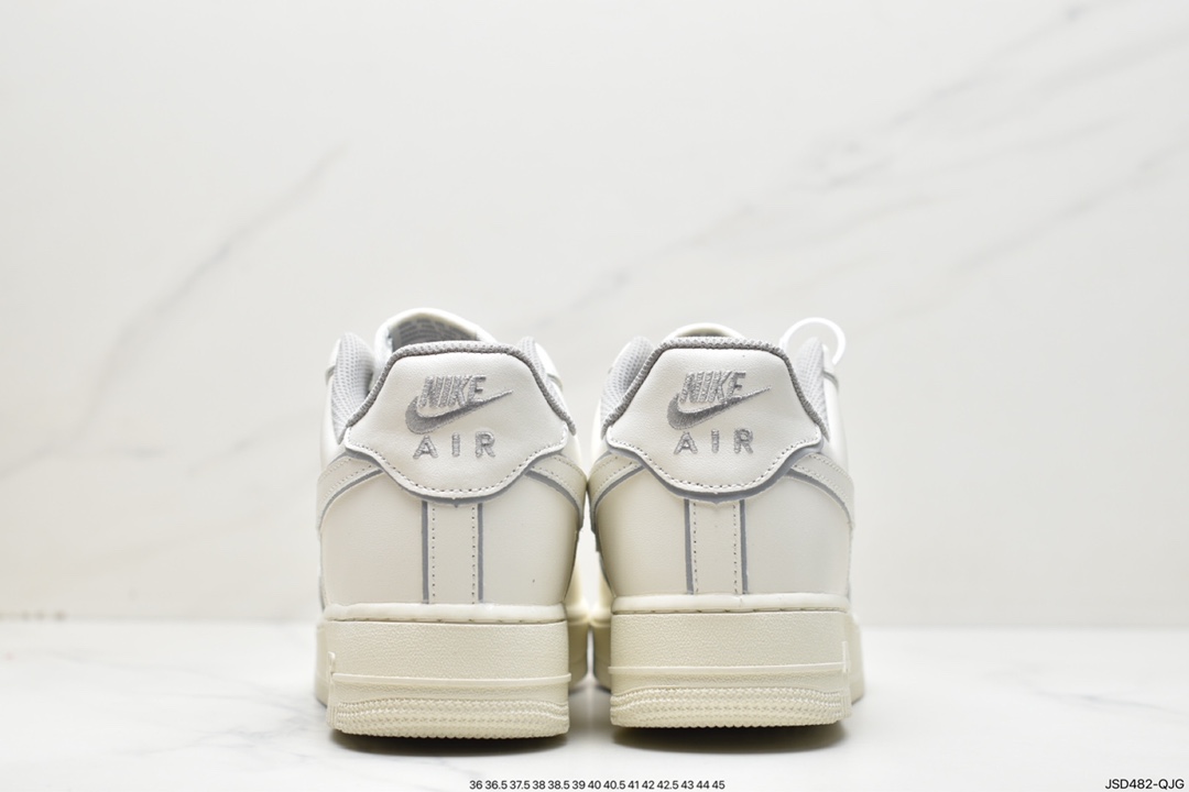 200 NIke Air Force 1 '07 Mid 米白灰“夜魔侠”空军一号BD3654-506