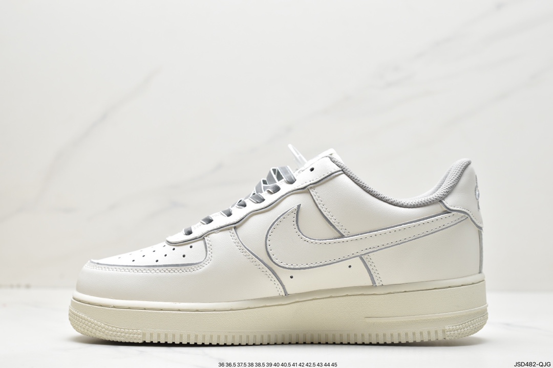 200 NIke Air Force 1 '07 Mid 米白灰“夜魔侠”空军一号BD3654-506