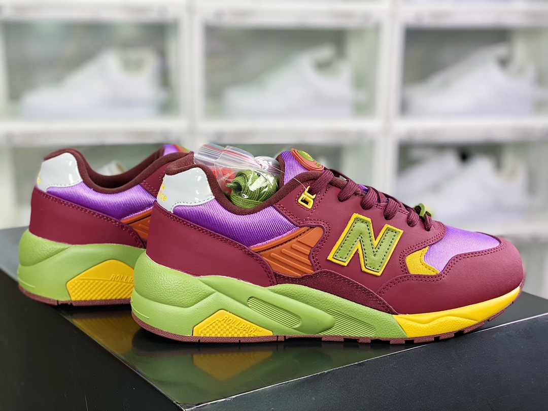 Stray Rats x NB [New Balance] MT580 Series Classic Retro Leisure Sports Jogging ”Wine Red Pink Green” MT580SR2