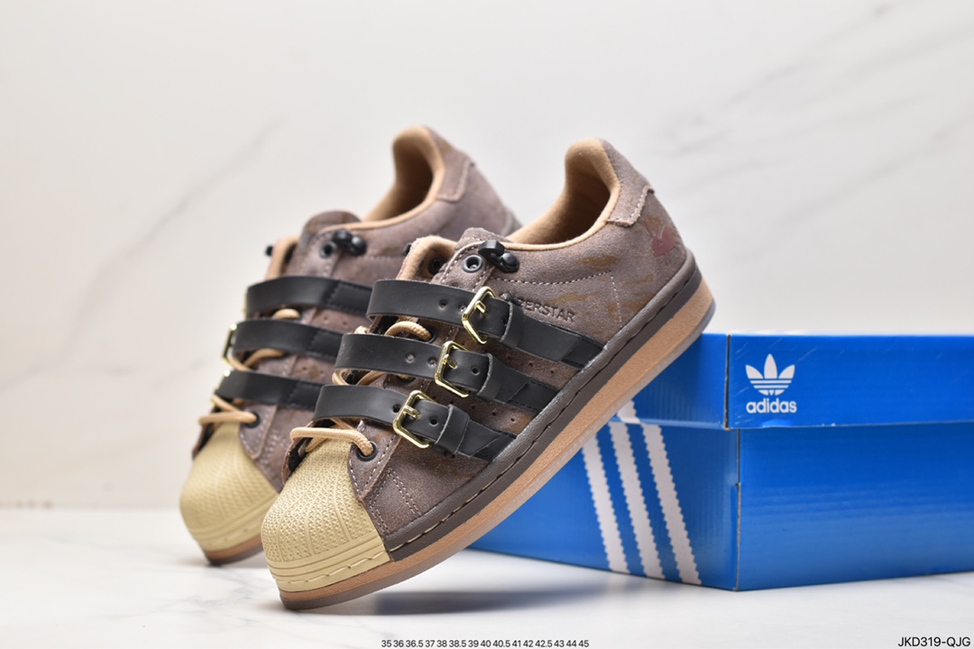 Adidas clover Originals Superstar ”Sail/Green/Lace” shell head series low help HO6344